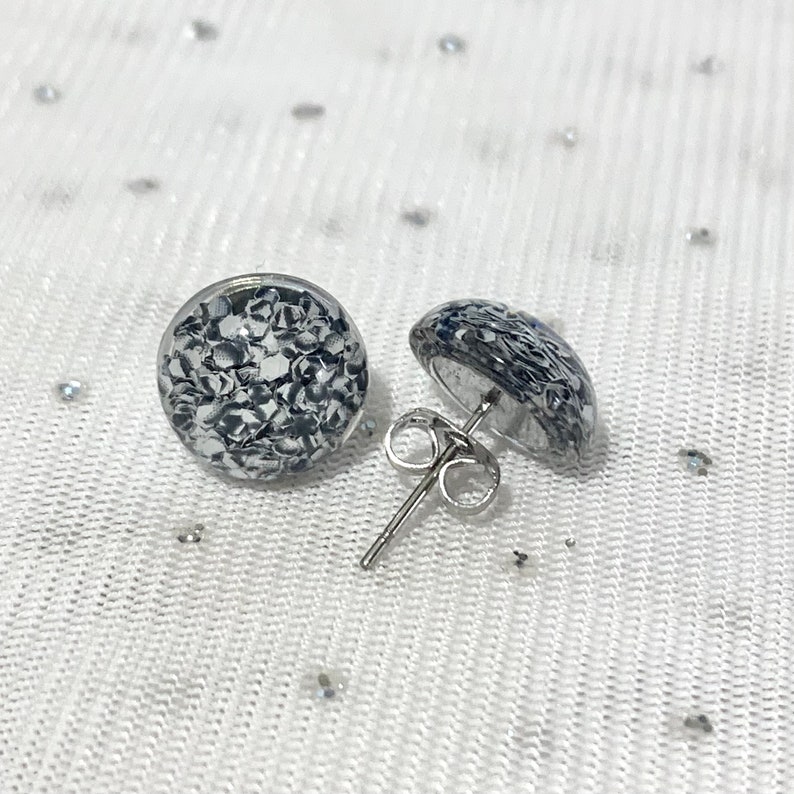 Funky Earrings Black Studs Unique Earrings Cool Earrings Etsy