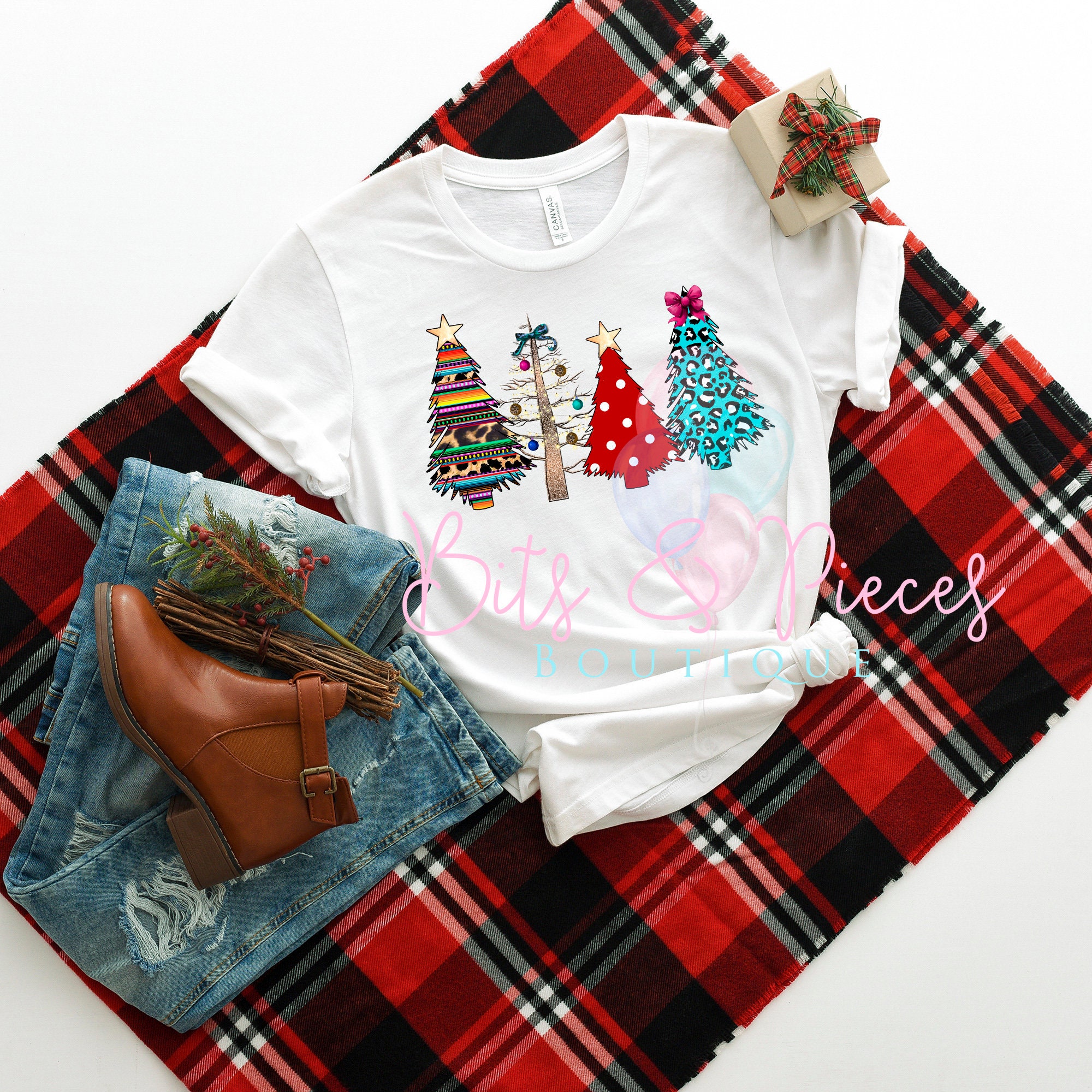 Wild Serape and Polka Dot Christmas Tree Shirt Christmas | Etsy