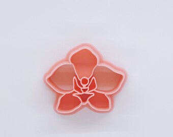 ORCHID - Polymer Clay Cutter - Clay Imprint - Embossed Stamp - Spring Flower Earrings - 017