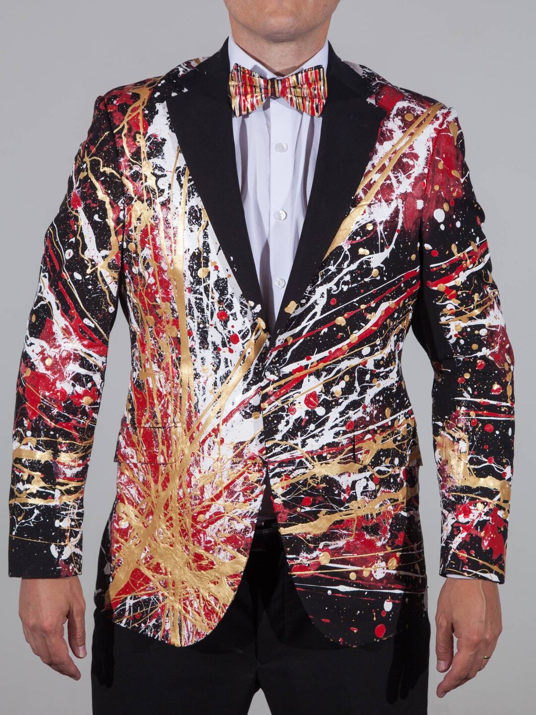 San Francisco 49ers Jacket - Red and Gold Football Blazer - Mens Custom Painted Jacket Perfect for Game Day