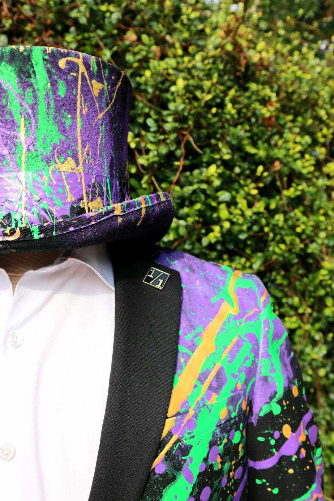 CUSTOM TOP Hat Painted Your Colors Gold Top Hat Purple Green Blue