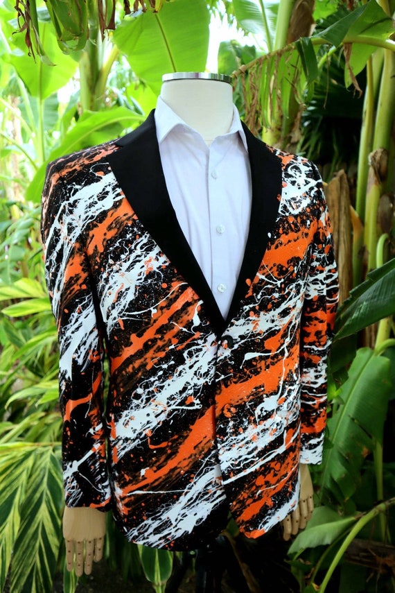 CINCINNATI BENGALS jacket - Black and orange Football Blazer - Mens Custom  Painted Jacket Perfect for Game Day - Joe Burrow