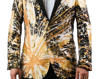 Black and Gold Suit - Etsy