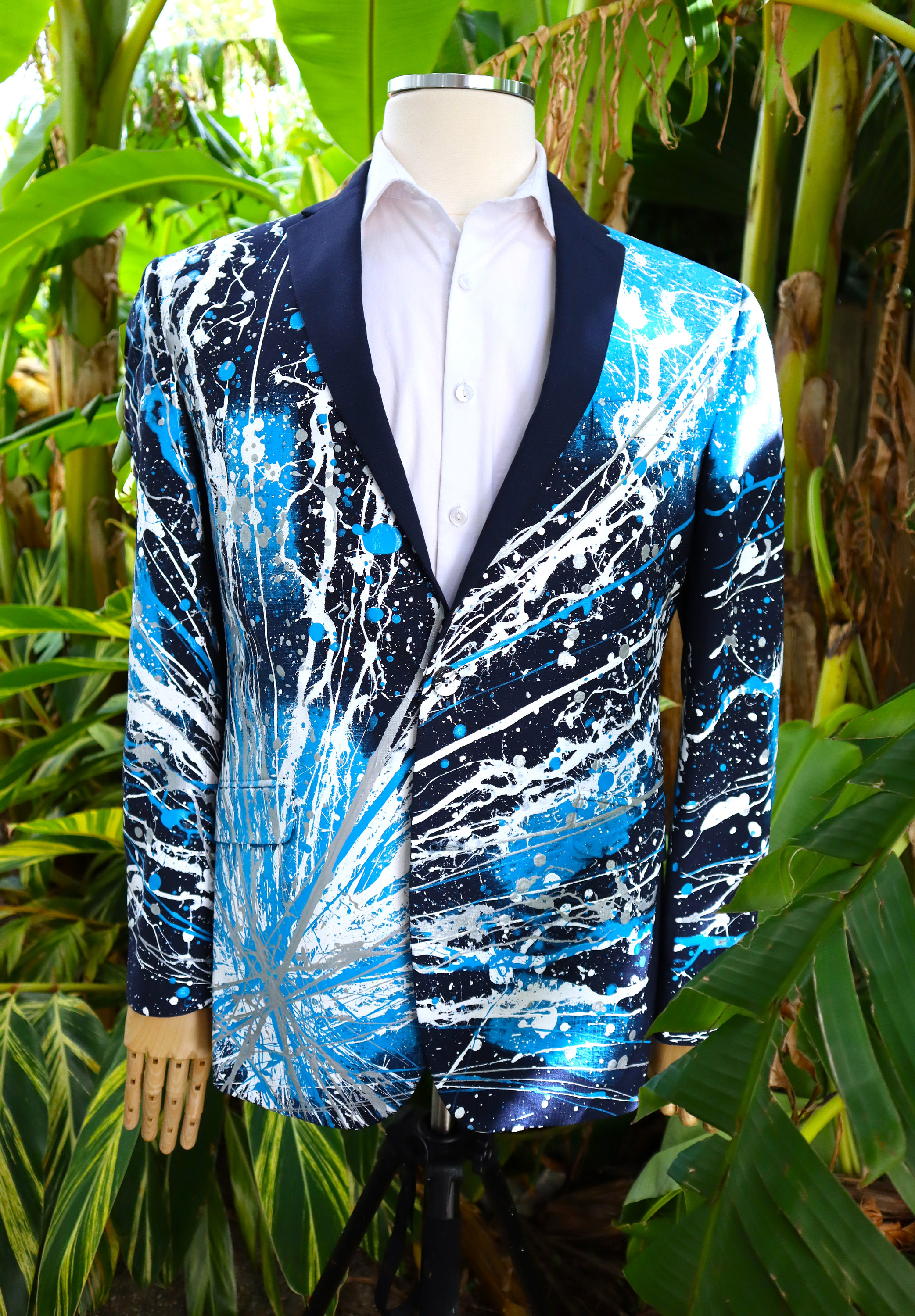 Velvet Jacket Blazer Designer Jackets Men Graffiti Print Suit
