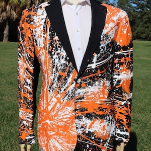 CINCINNATI BENGALS Jacket Big and Tall - Painted Suit Custom Blazer Orange - NFL Football Jersey for Men Perfect for Gameday