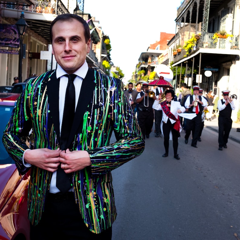 Mens Mardi Gras Suit Carnival Costume for New Orleans Etsy