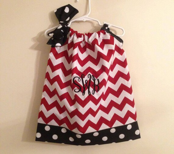Items similar to Custom made monogrammed pillowcase dresses on Etsy