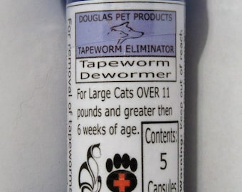 Cat and Kitten Tapeworm Wormer for All Sizes You Choose. Etsy