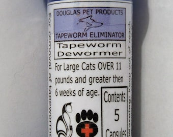 Cat and Kitten Tapeworm Wormer for all Sizes, you choose....