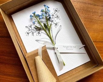 Forget Me Keepsake A6 Card and Crepe Flowers