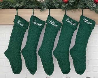 Christmas Stockings Knit Holiday Décor stocking Christmas Décor Personalized Dog Stocking custom stockings Farmhouse Christmas Holiday home