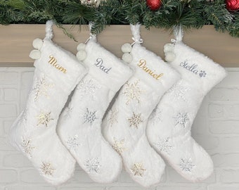 Christmas Stockings Fur Holiday Décor stocking Christmas Décor Personalized Dog Stocking custom stockings Farmhouse Christmas Holiday Gold