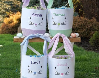Easter basket, Personalized Easter Basket, monogram easter basket, girls basket, boys basket, girls easter basket, embroidered, Check, bag