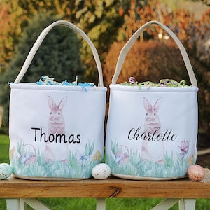 Easter basket, Personalized Easter Basket, monogram easter basket, girls basket, boys basket, girls easter basket, embroidered, rabbit
