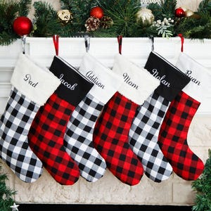Christmas Stockings Buffalo Holiday Décor stocking Christmas Décor Personalized Dog Stocking custom stockings Farmhouse Christmas Holiday