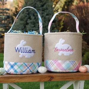 Easter basket, Personalized Easter Basket, monogram easter basket, girls basket, boys basket, girls easter basket, embroidered, linen,burlap