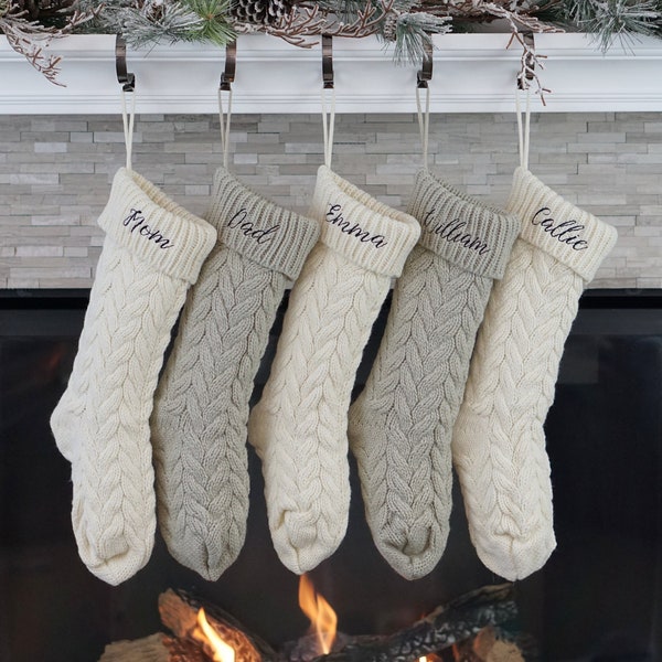 Christmas Stockings Knit Holiday Décor stocking Christmas Décor Personalized Dog Stocking custom stockings Farmhouse Christmas Holiday home