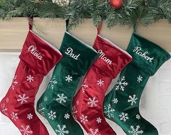 Christmas Stockings Velvet Holiday Décor stocking Christmas Décor Personalized Dog Stocking custom stockings Farmhouse Christmas Holiday