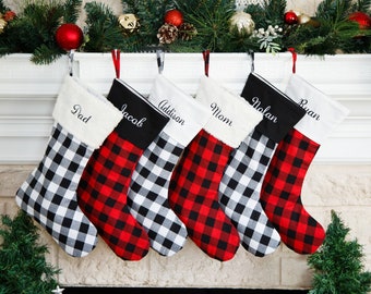 Christmas Stockings Buffalo Holiday Décor stocking Christmas Décor Personalized Dog Stocking custom stockings Farmhouse Christmas Holiday