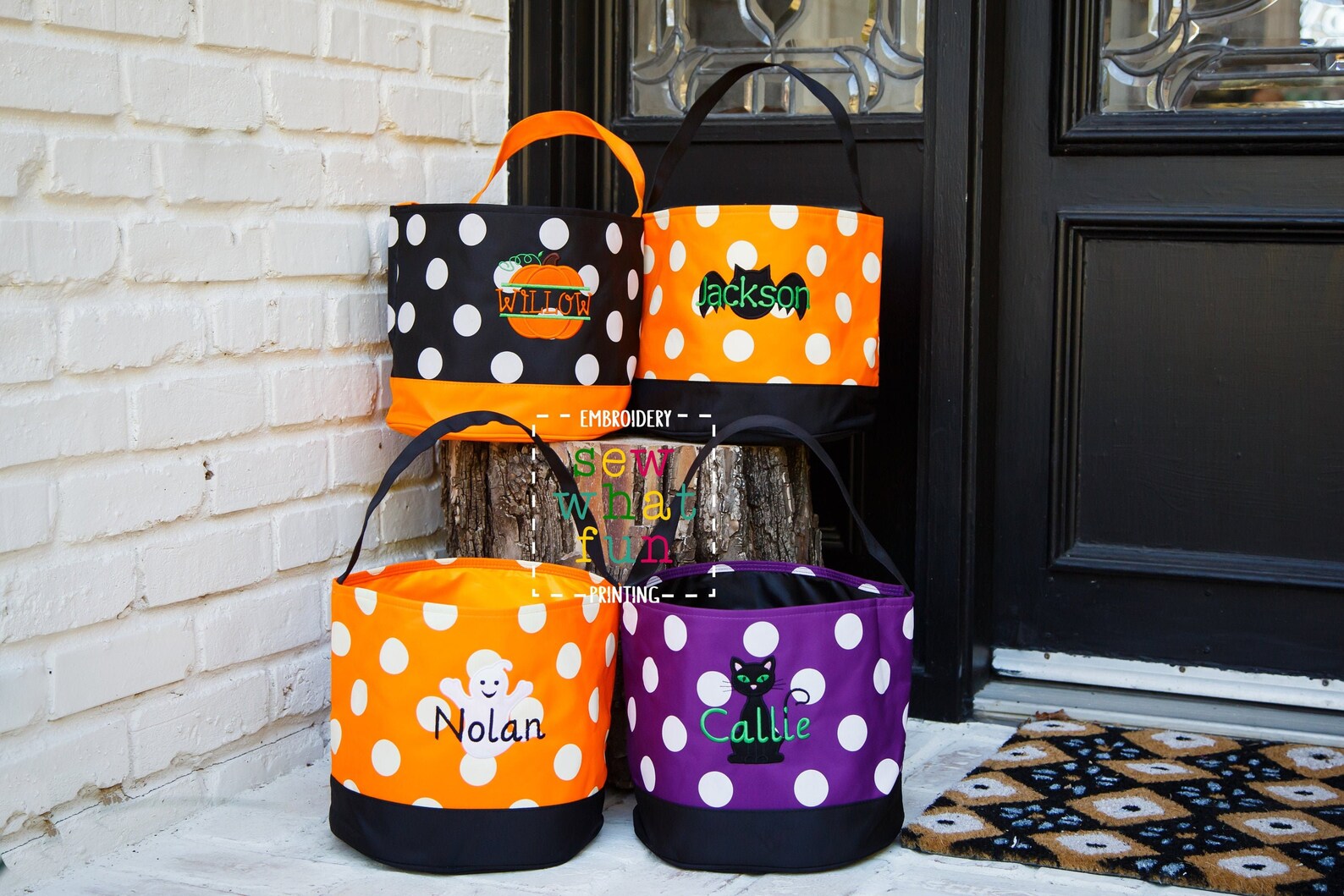 Trick or Treat Bag Trickortreat Bucket Halloween Bucket Etsy