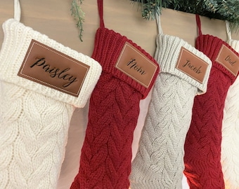 Christmas Stockings Knit Holiday Décor stocking Christmas Décor Personalized Dog Stocking custom stockings Farmhouse Christmas Holiday home