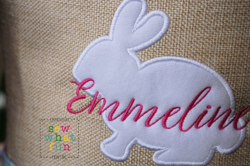 Easter basket, Personalized Easter Basket, monogram easter basket, girls basket, boys basket, girls easter basket, embroidered, linen,burlap image 7