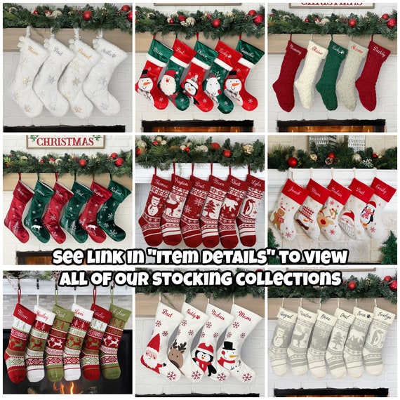 Baipesiy Calza natalizia per cani lavorata a maglia, con targhette fai da te, personalizzate con cavo bianco rosso a maglia, grande maglione neutro da appendere, decorazione per la famiglia per cani e