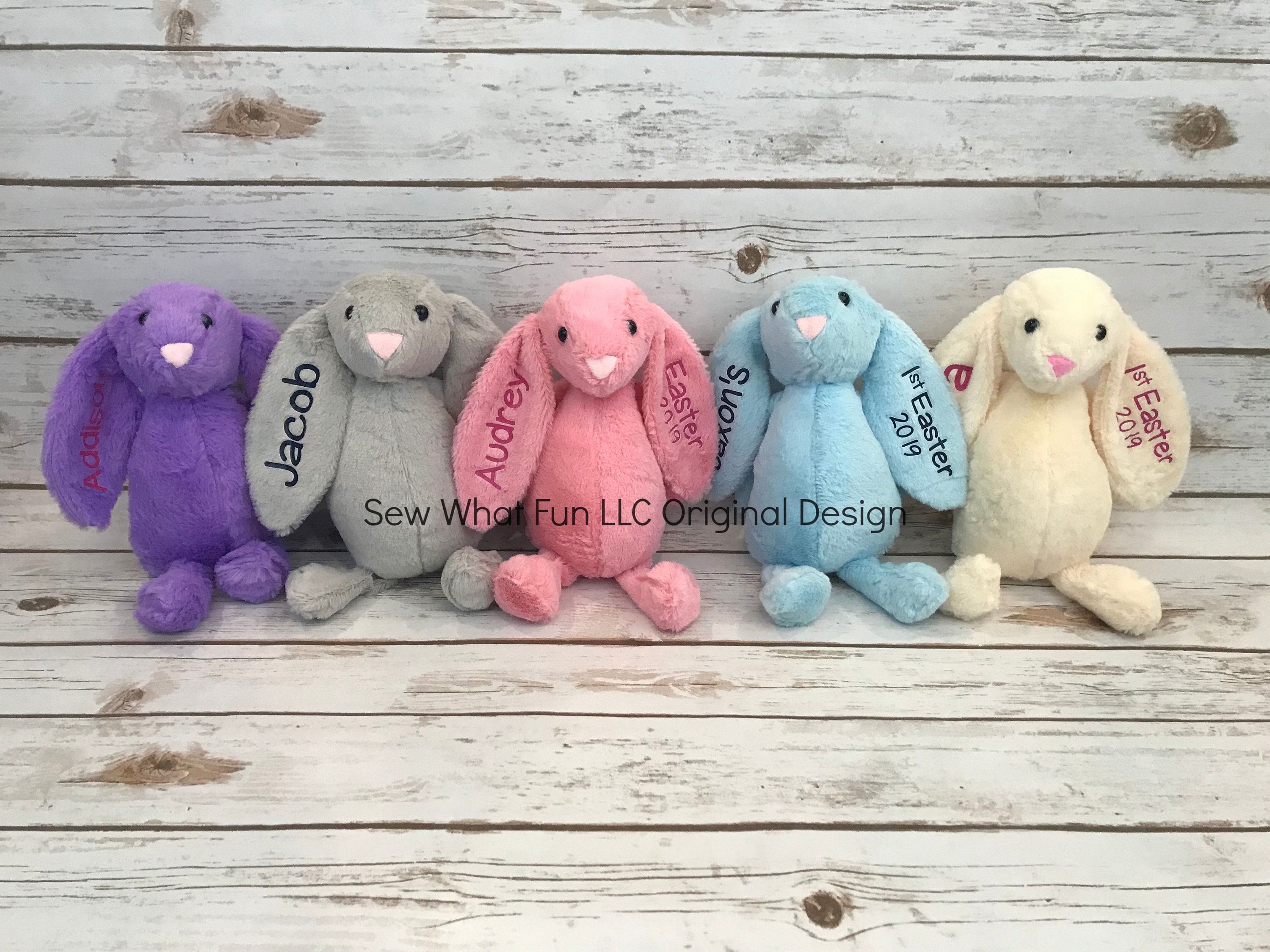 personalized plush bunny