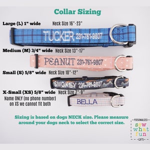 Dog Collars Personalized dog collar embroidered dog collar neutral custom boy dog collar girl dog collar collars cute puppy gift new puppy zdjęcie 5