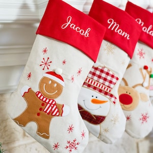 Bas de Noël décoratifs pour les fêtes, décoration de Noël pour chien, chaussettes personnalisées, Noël de la ferme, maison rouge image 3