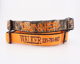 Dog Collars Personalized dog collar embroidered dog collar hunting custom boy dog collar girl dog collar collars Camo collar gift new puppy