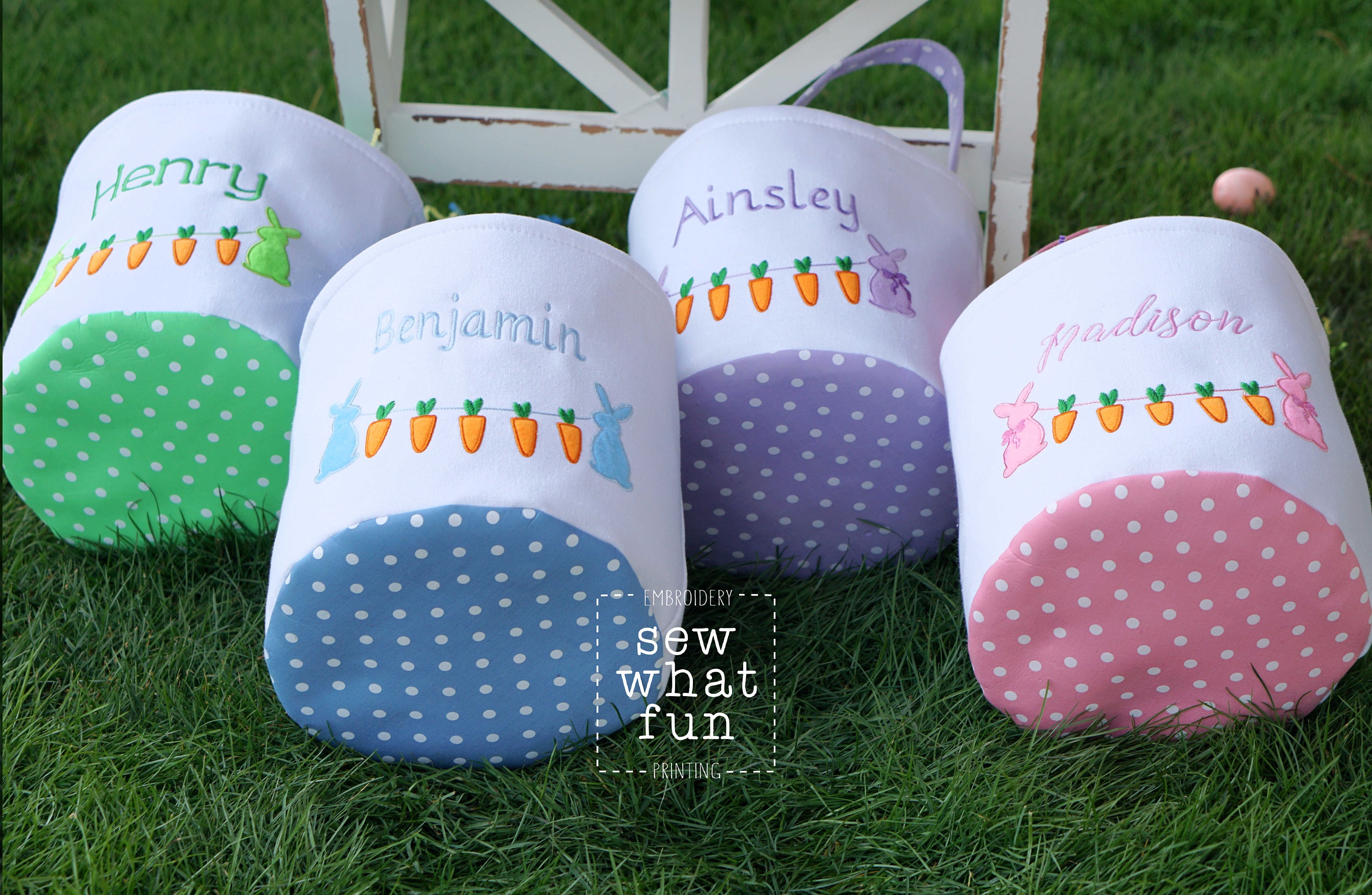 Easter basket, Personalized Easter Basket, monogram easter basket, girls basket, boys basket, girls easter basket, embroidered, rabbit