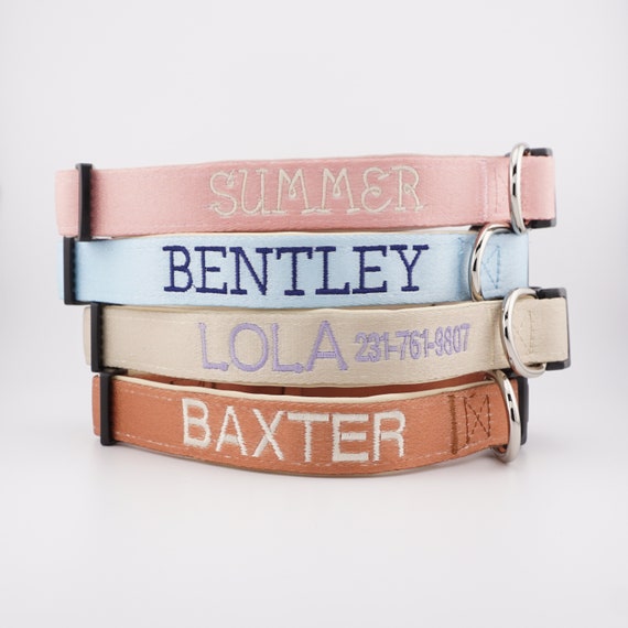 Dog Collars Personalized dog collar embroidered dog collar neutral custom boy dog collar girl dog collar collars cute puppy gift new puppy