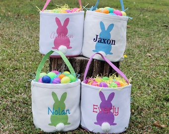 Easter basket, Personalized Easter Basket, monogram easter basket, girls basket, boys basket, girls easter basket, embroidered, bunny