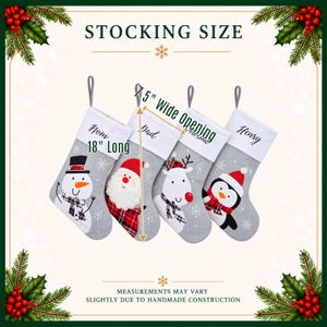 Christmas Stockings Gray Holiday Décor stocking Christmas Décor Personalized Dog Stocking custom stockings Farmhouse Christmas Holiday home image 4