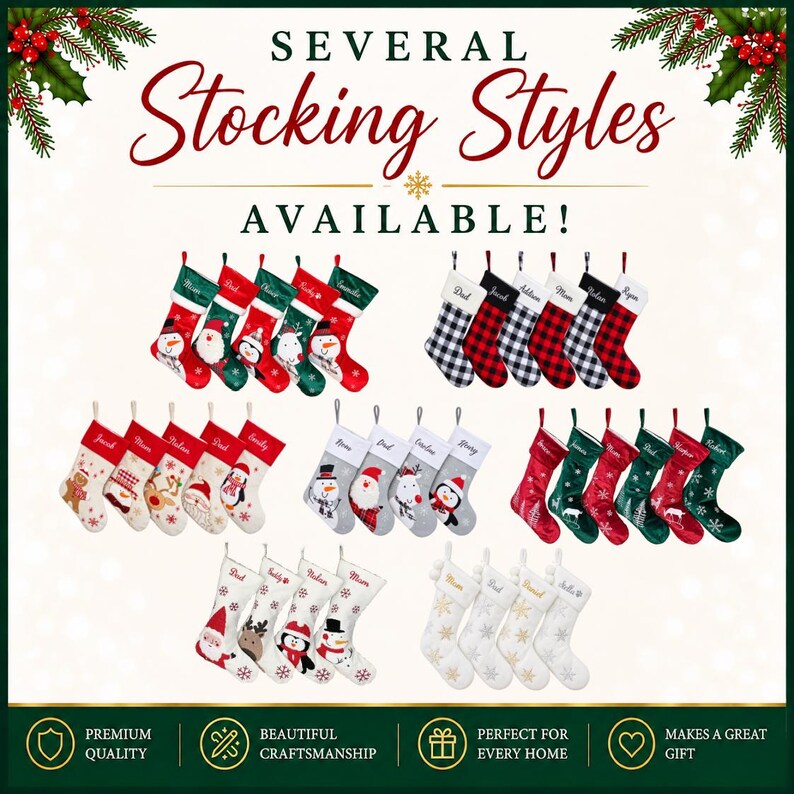 Christmas Stockings Gray Holiday Décor stocking Christmas Décor Personalized Dog Stocking custom stockings Farmhouse Christmas Holiday home image 11