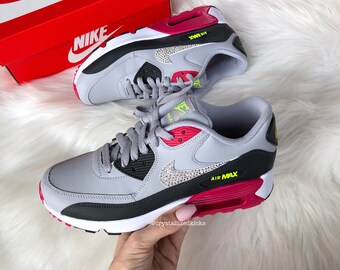 womens nike air max 90 rose gold with swarovski crystals