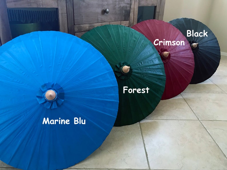 Waterproof Cotton Canvas Parasols 28 canopy & bamboo Etsy