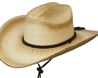 Distressed Mexican Palm Western Hat - Cattleman Style