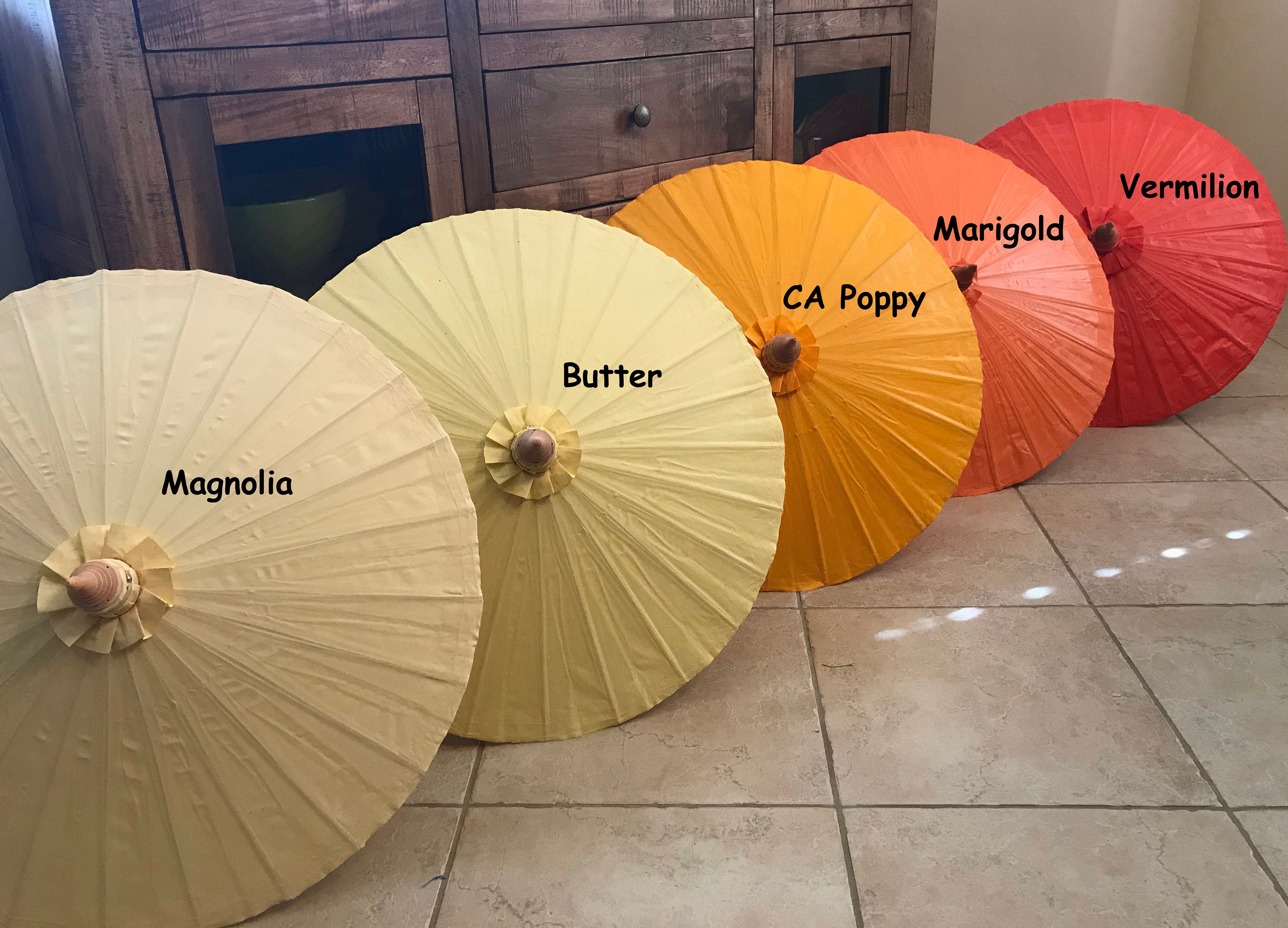 Waterproof Cotton Canvas Parasols 28 canopy & bamboo Etsy