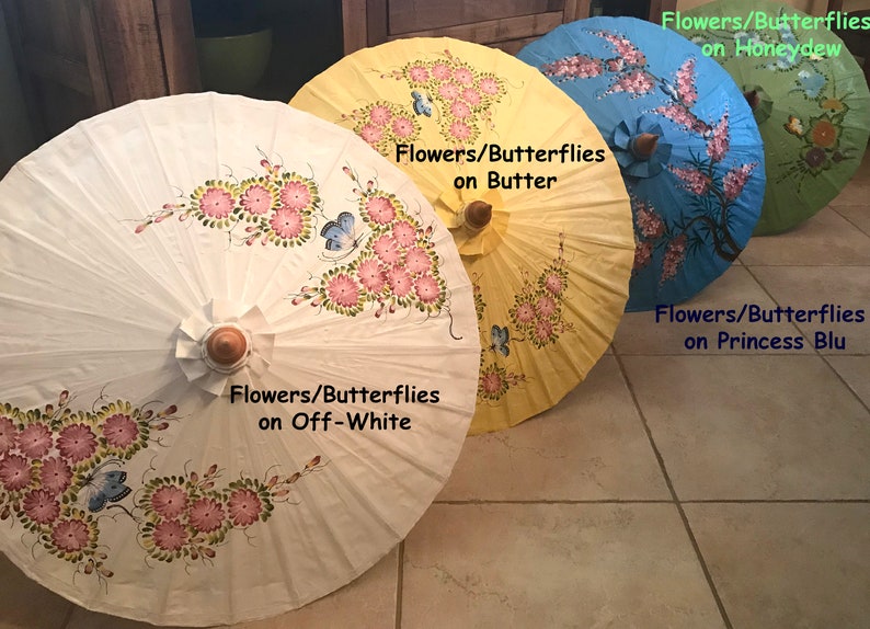 Waterproof Cotton Canvas Parasols 28 canopy & bamboo Etsy