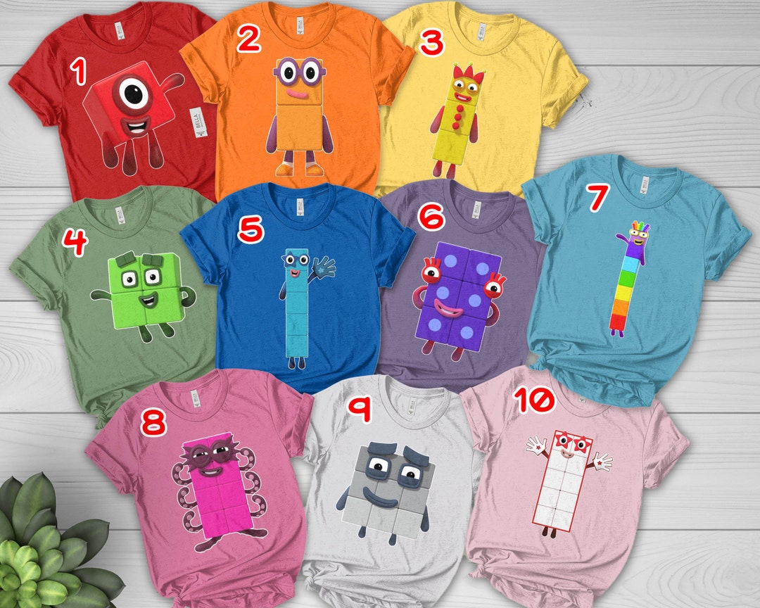Numberblocks Shirt, Numberblocks Family Birthday Shirt, Custom ...