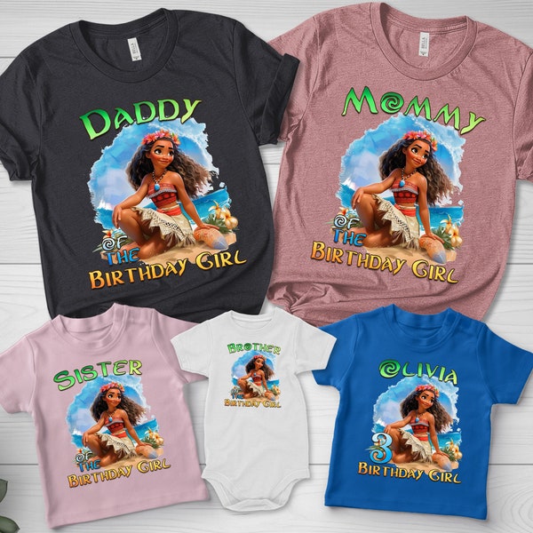 Moana Birthday Shirt, Moana Maui Family Birthday Matching Shirts, Moana Mommy Birthday Party Shirt, Moana Daddy Birthday Shirt BYCU28