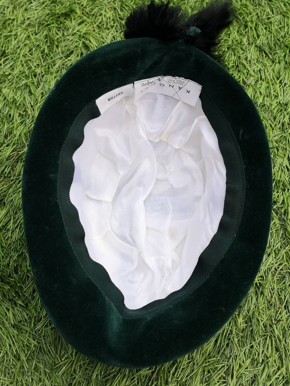 80s Bottle Green Velvet Robin Hood Style Hat with Feathers. Etsy