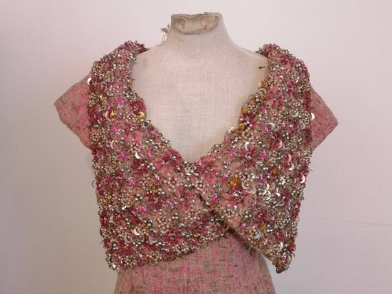 tweed pink dress