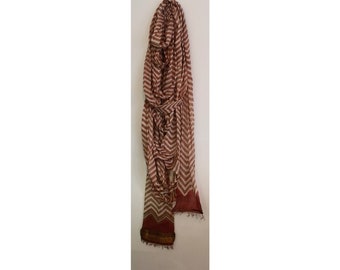Extra Long 70s Indian Cotton Scarf