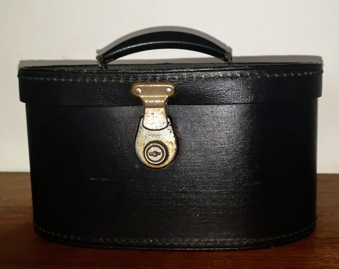 50s Black Train Case by Pixie Etsy