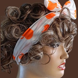 Bow Headband - Apple Hair Accessorry - Neon Yellow Headband - Orange White Headban - Woman Headband - Woman Hair Accessorry - Appla