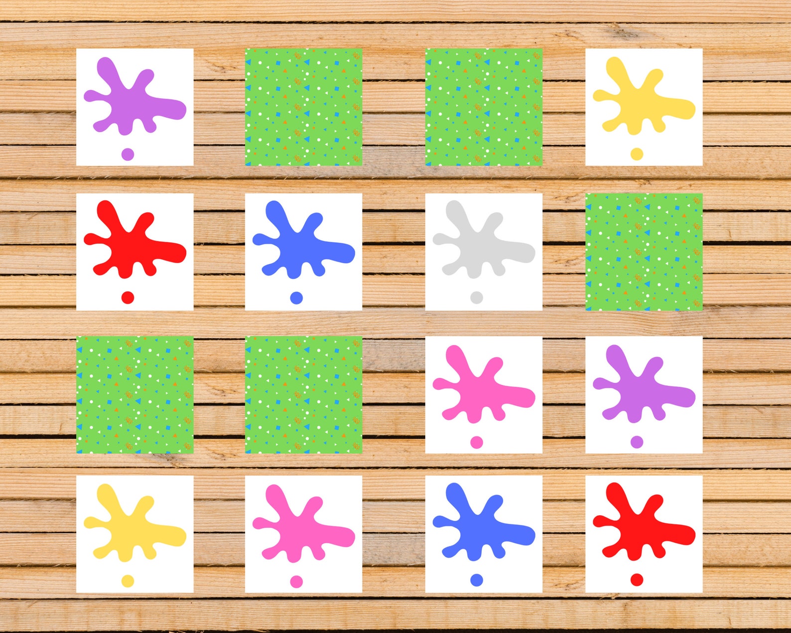 Memory Game Colors Kid Printable Activity digital | Etsy