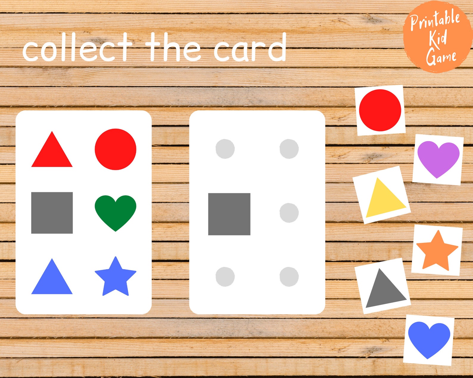 Color Shape Spot it Matching Cards Preschool Activity Etsy